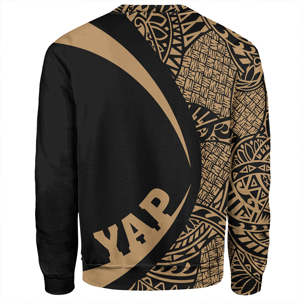 Yap Sweatshirt Coat Of Arm Lauhala Gold Circle