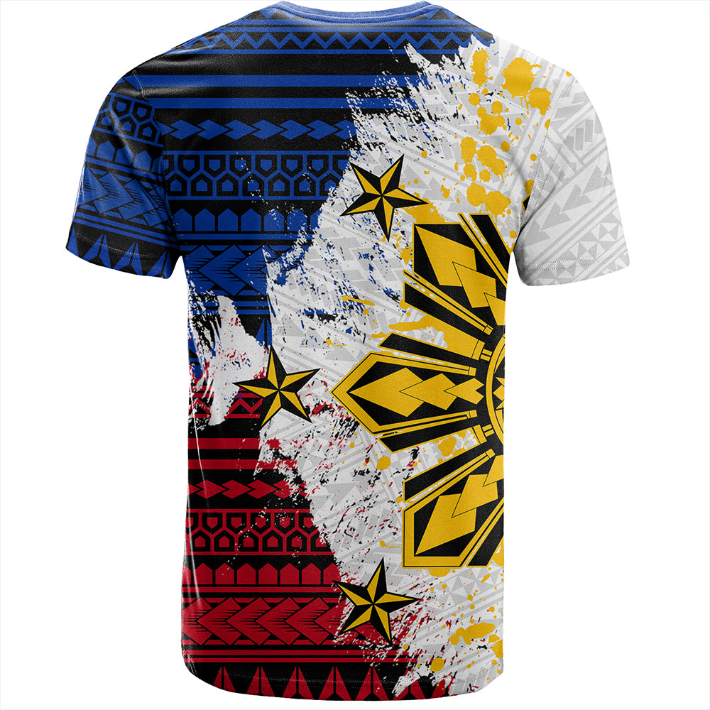 Philippines T-Shirt Filipino Sun Flag Grunge Style