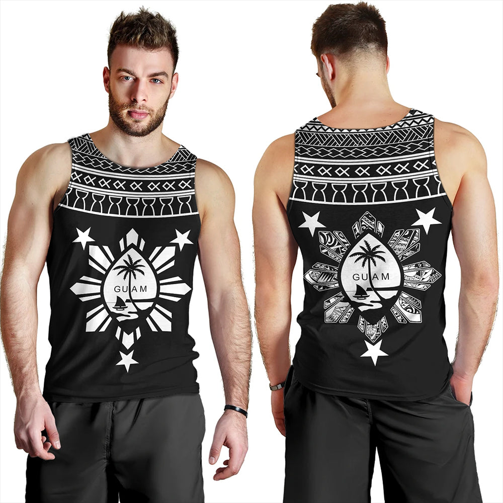 Guam Seal With Philippines Filipinos Sun Tank Top Tribal Island