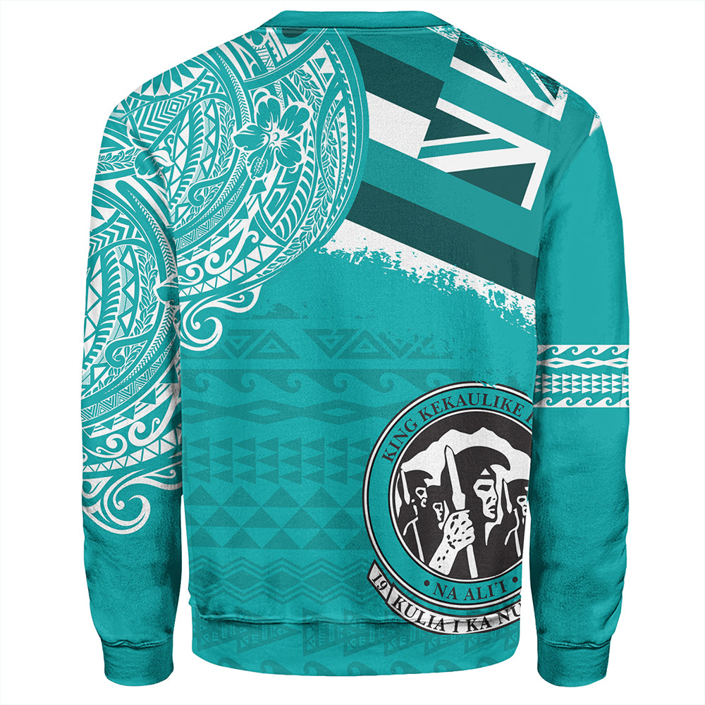 Hawaii Sweatshirt King Kekaulike High School With Crest Style