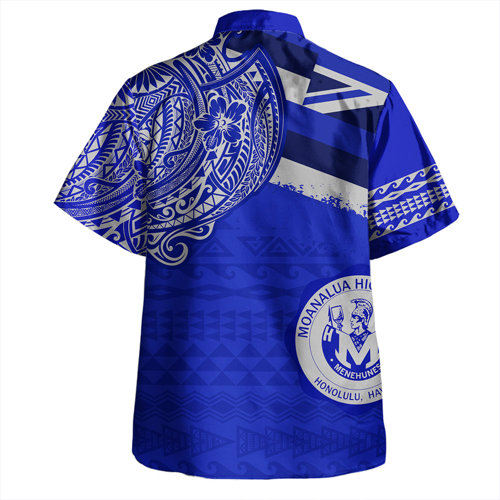 Hawaii Hawaiian Shirt Moanalua High School Flag With Crest Style