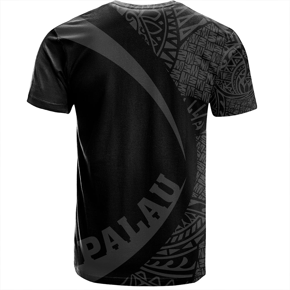 Palau T-Shirt Coat Of Arm Lauhala Gray Circle
