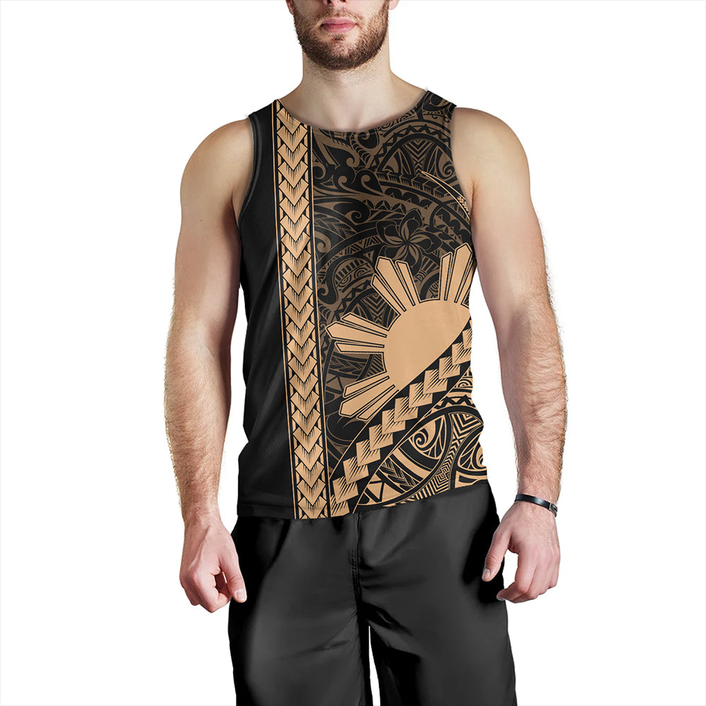 Philippines Tank Top Tribal Polynesian Sun Gold