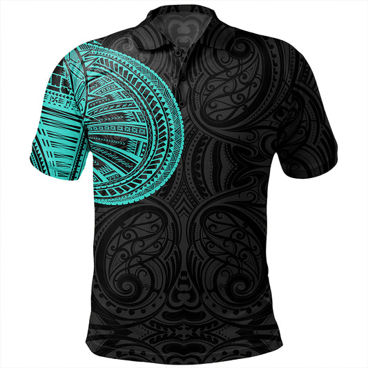 Samoa Tribal Maori Tattoo Roman Reigns Polo Shirt Turquoise