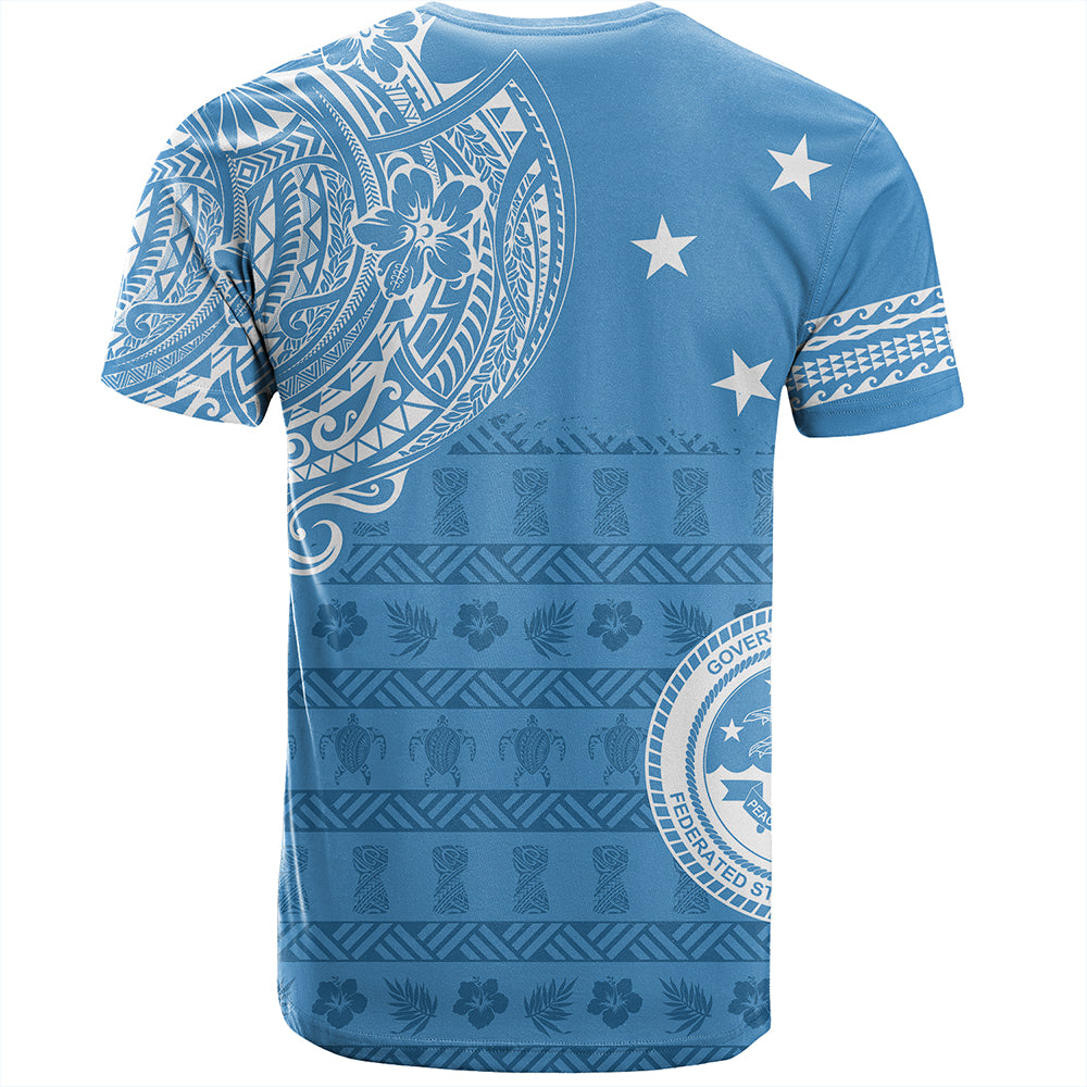 Micronesian T-Shirt Federated States Of Micronesia Flag With Coat Of Arms