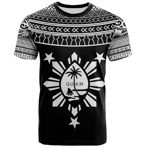 Guam Seal With Philippines Filipinos Sun T-Shirt Tribal Island