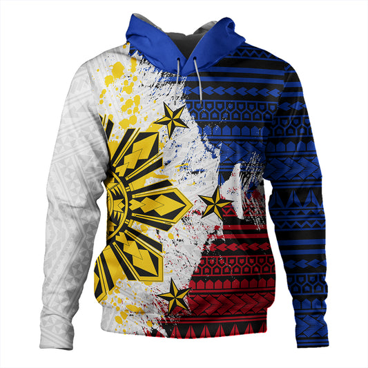 Philippines Hoodie Filipino Sun Flag Grunge Style