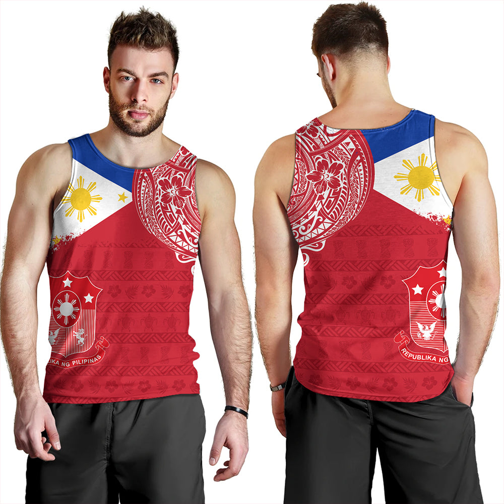 Philippines Tank Top Polynesian Flag With Coat Of Arms
