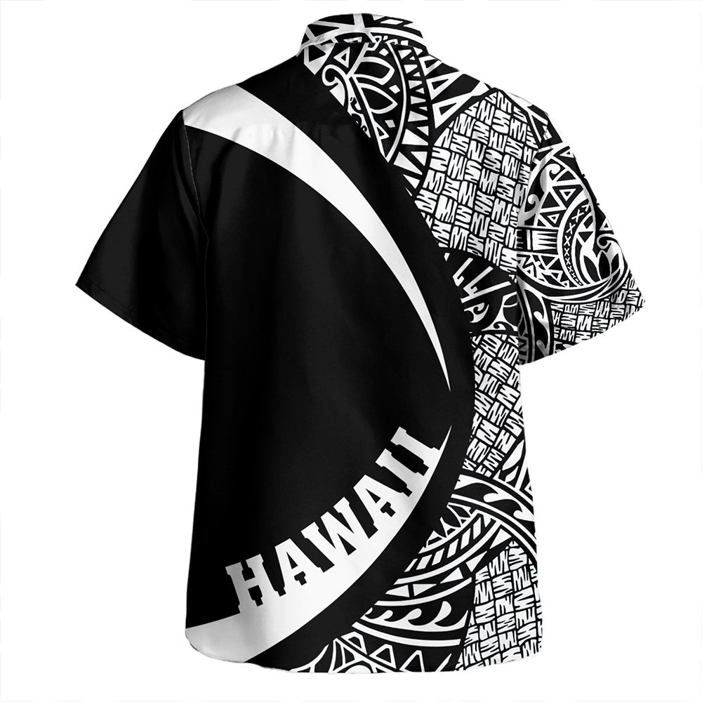 Hawaii Hawaiian Shirt Kanaka Maoli Hawaiian Map Lauhala White Circle