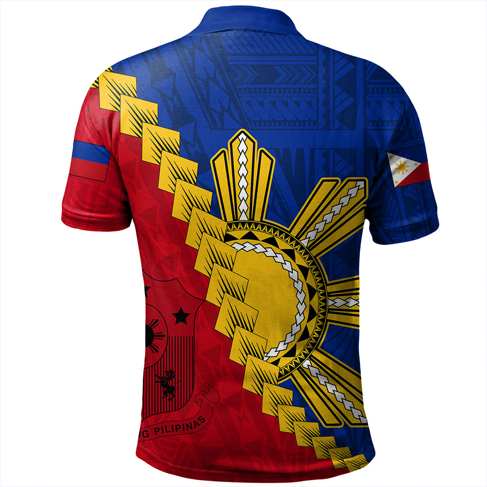 Philippines Polo Shirt Philippines Sun Polynesian With Flag