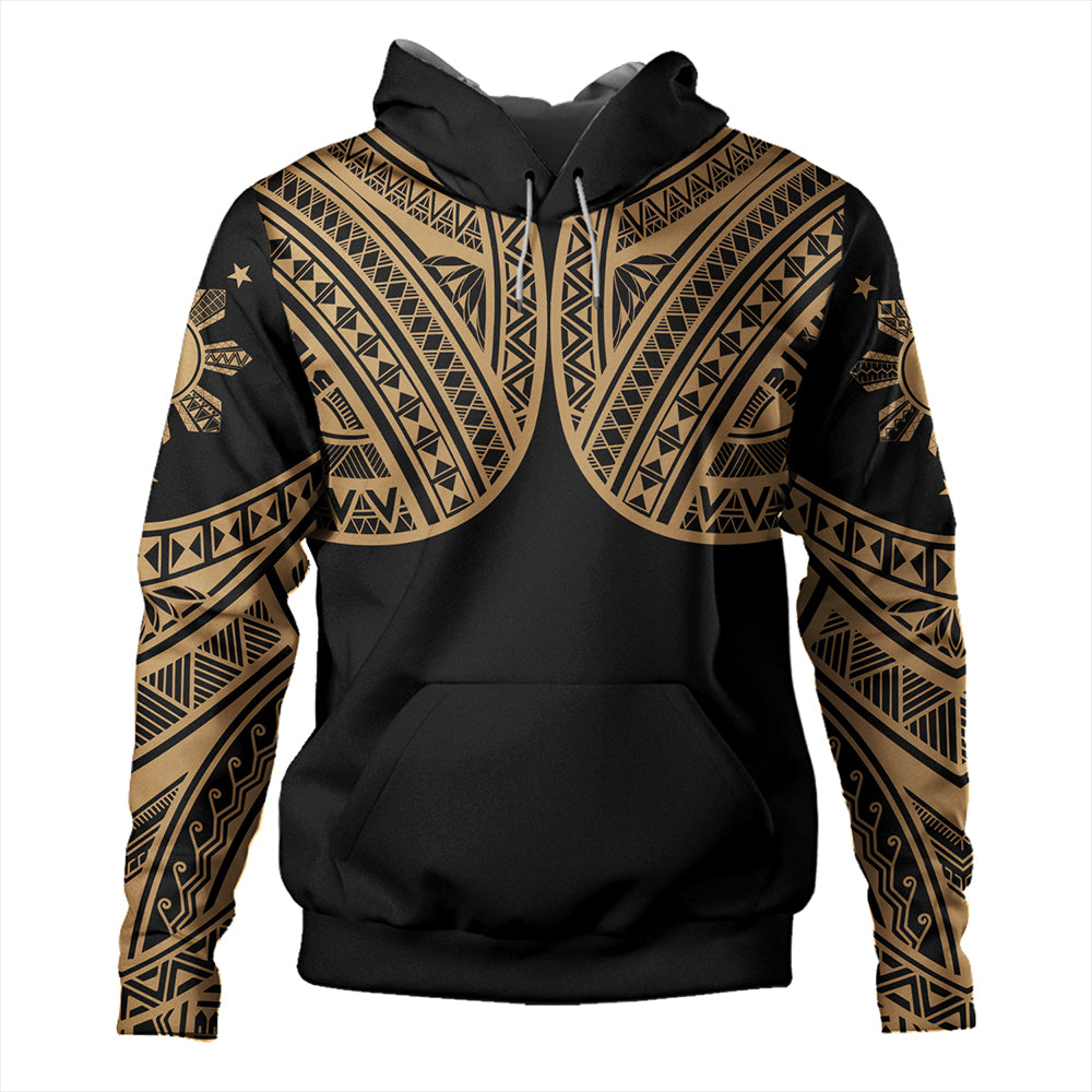 Philippines Hoodie Sun Star Warrior Style Gold