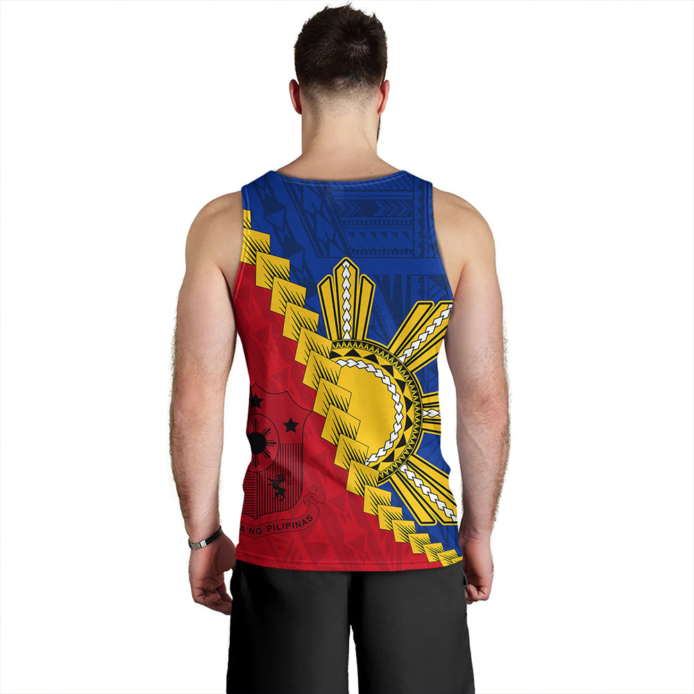 Philippines Tank Top Philippines Sun Polynesian With Flag