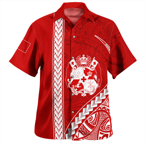 Tonga Hawaiian Shirt Tribal Polynesian Coat Of Arms