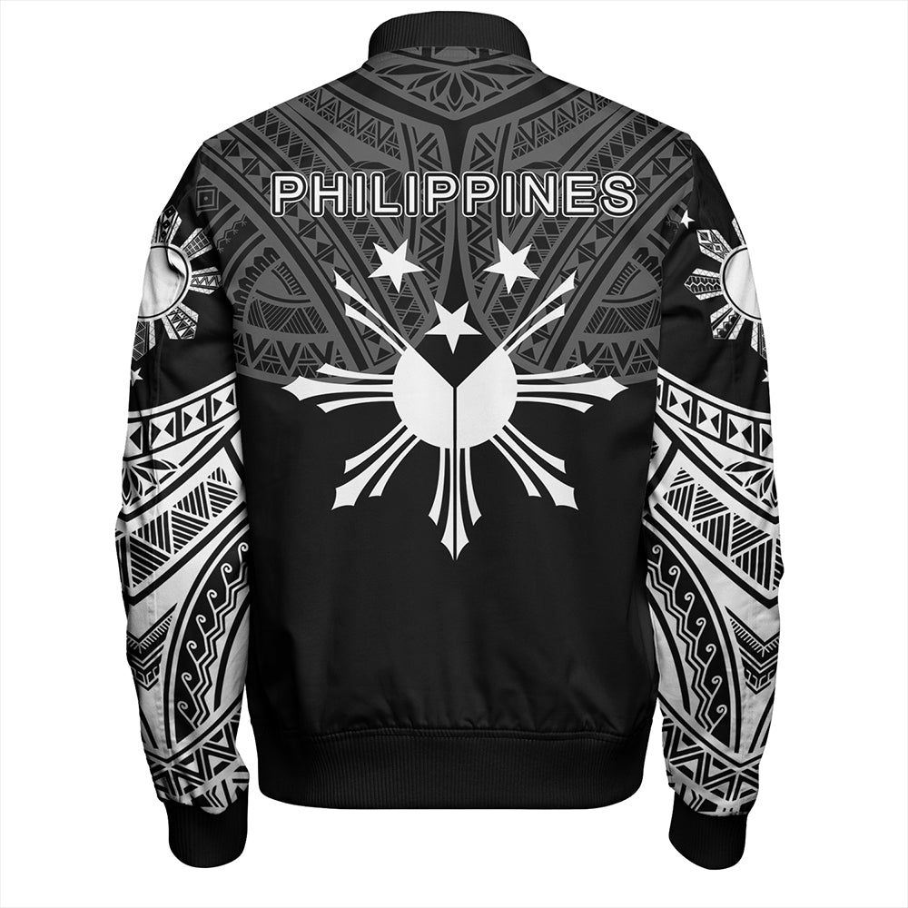 Philippines Bomber Jacket Sun Star Warrior Style White