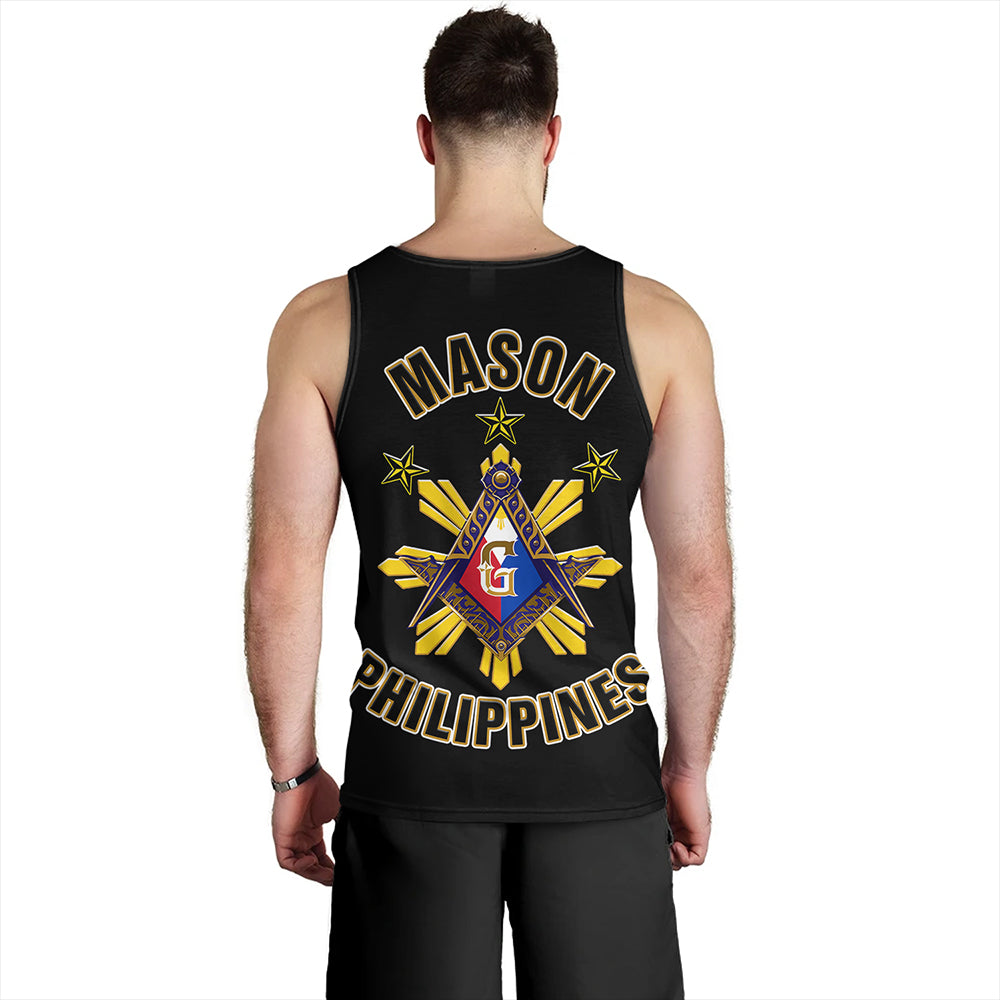 Philippines Tank Top Freemasons Filipino Star Letter Style