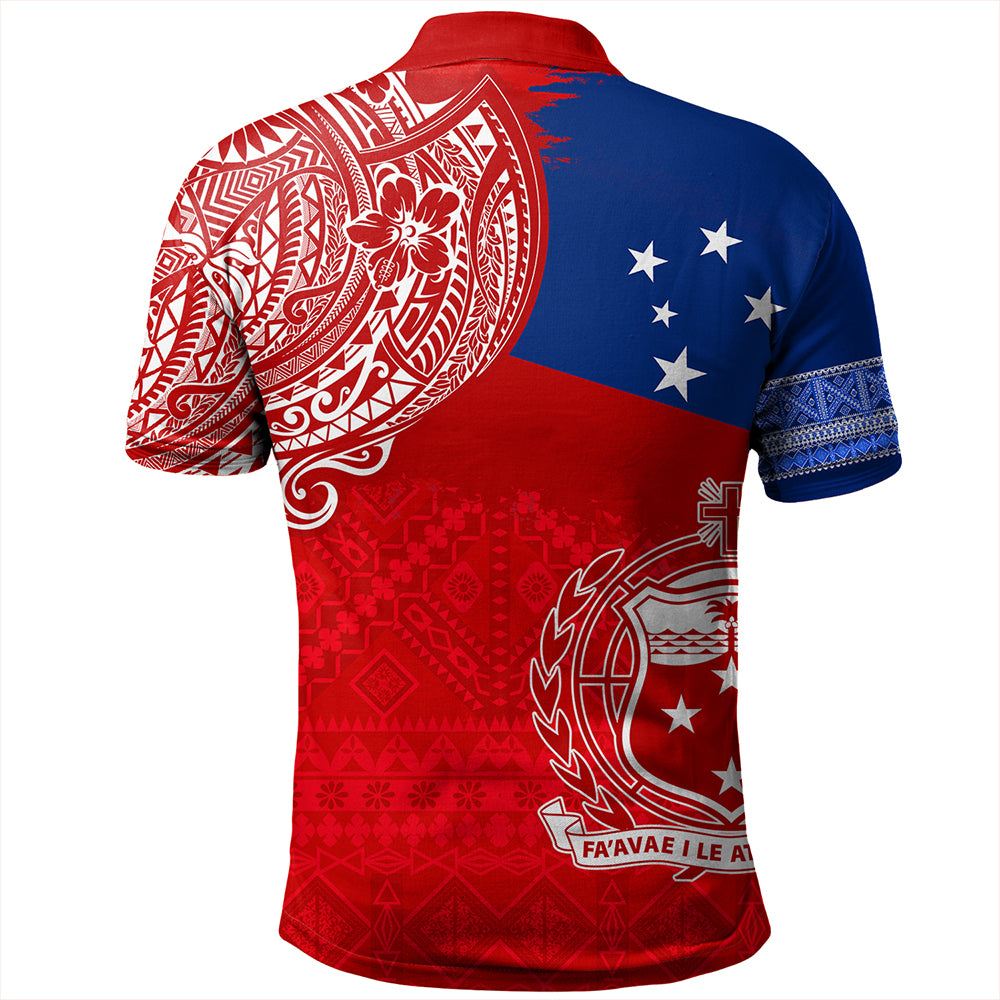 Samoa Polo Shirt Polynesian Flag With Coat Of Arms