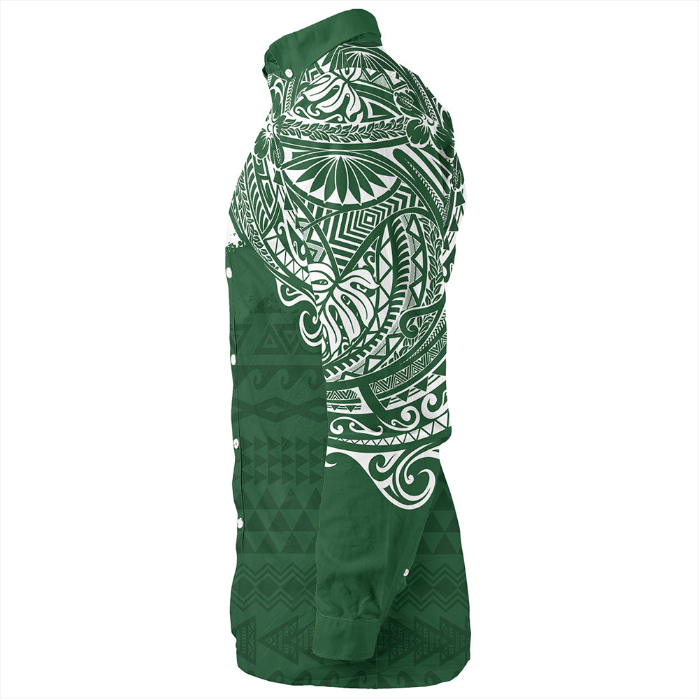 Hawaii Long Sleeve Shirt Aiea High School Flag With Crest Style