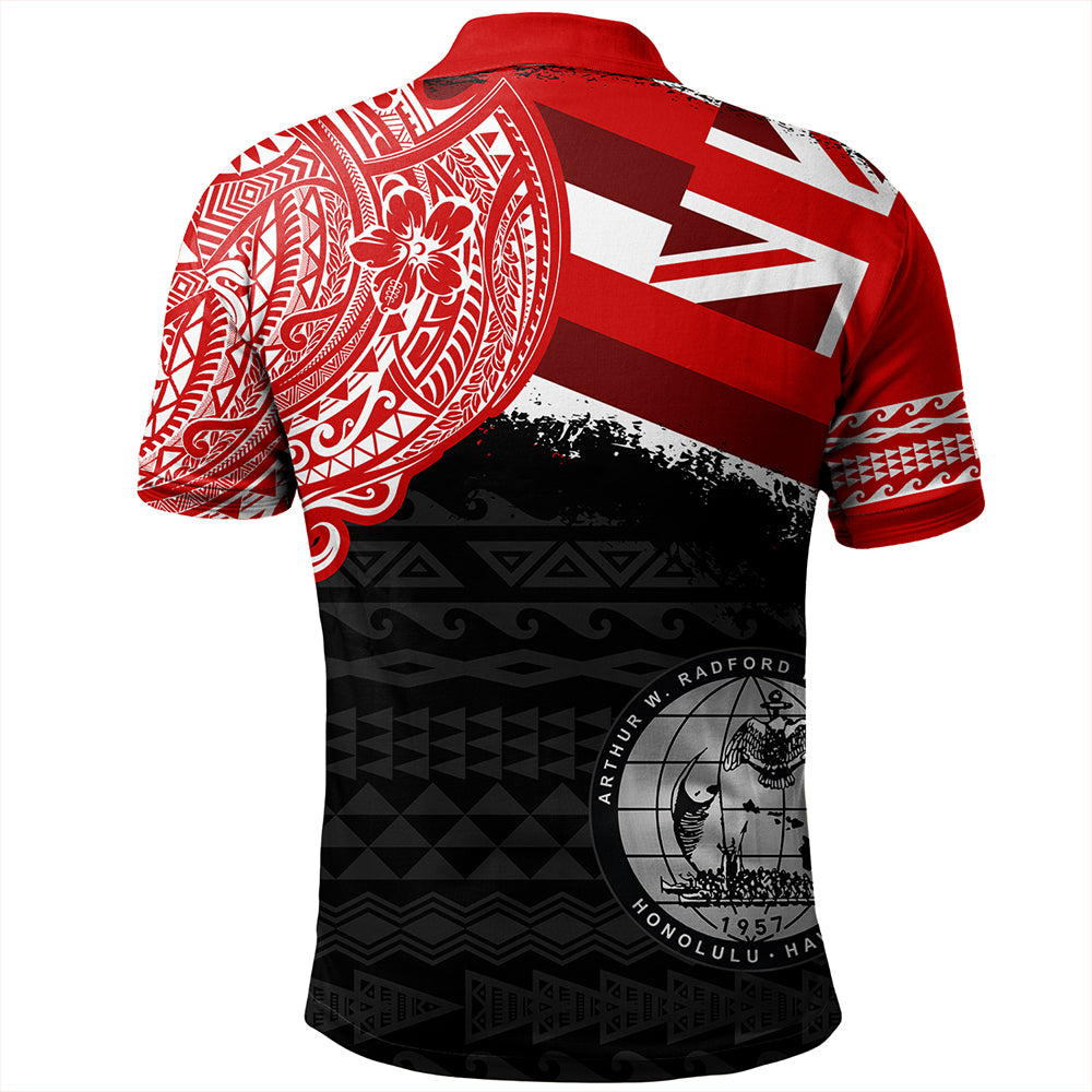 Hawaii Polo Shirt Admiral Arthur W Radford High School With Crest Style