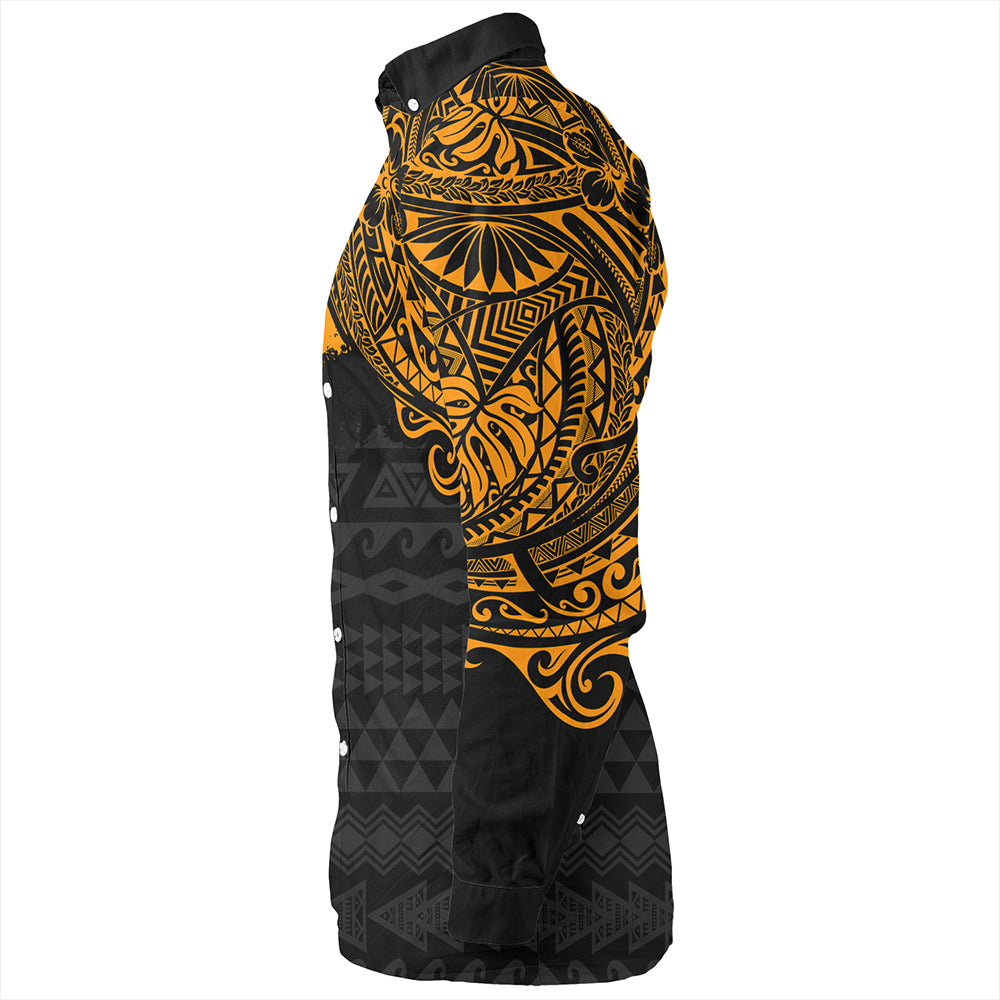 Hawaii Long Sleeve Shirt James Campbell High School Flag With Crest Style