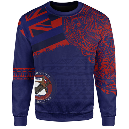 Hawaii Sweatshirt Waianae High School With Crest Style