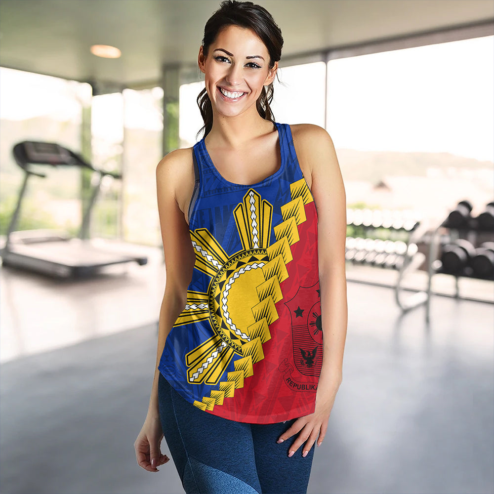 Philippines Women Tank Philippines Sun Polynesian With Flag