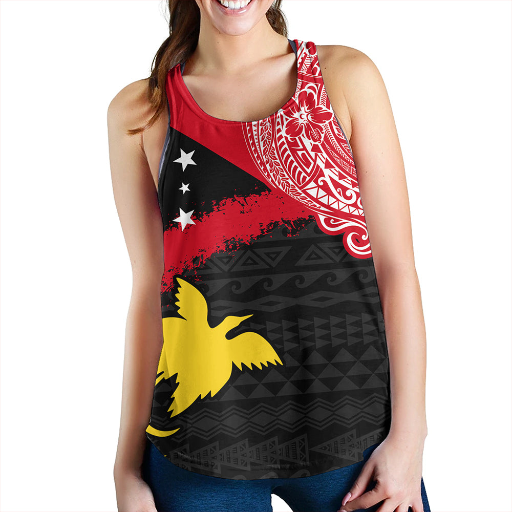 Papua Women Tank Melanesian Flag With Coat Of Arms