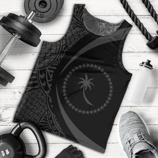 Chuuk Tank Top Coat Of Arm Lauhala Gray Circle