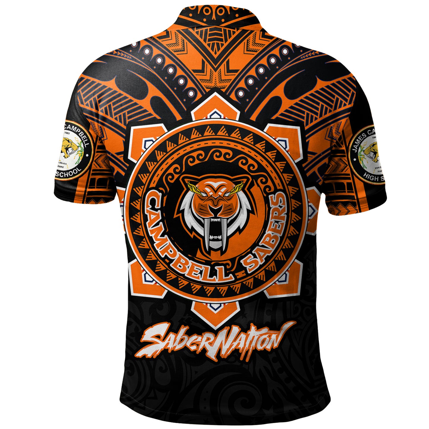 Hawaii Polo Shirt Custom James Campbell High School SaberNation Tribal Style