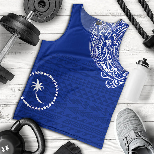 Chuuk Tank Top Polynesian Flag With Coat Of Arms