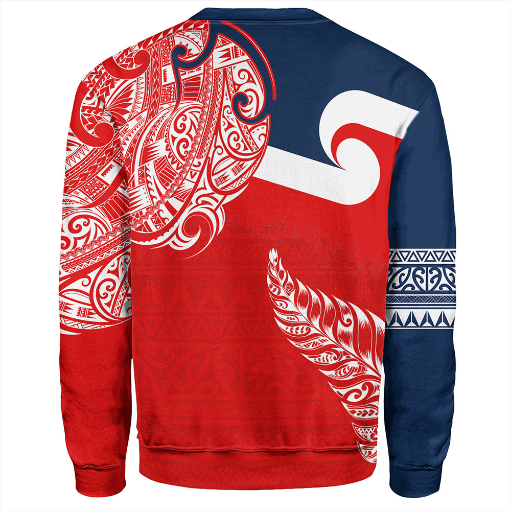 New Zealand Sweatshirt Tino Rangatiratanga Maori With Silver Fern Version.2