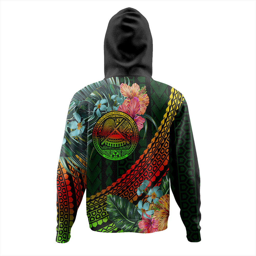 American Samoa Hoodie Polynesian Tropical Style Flower