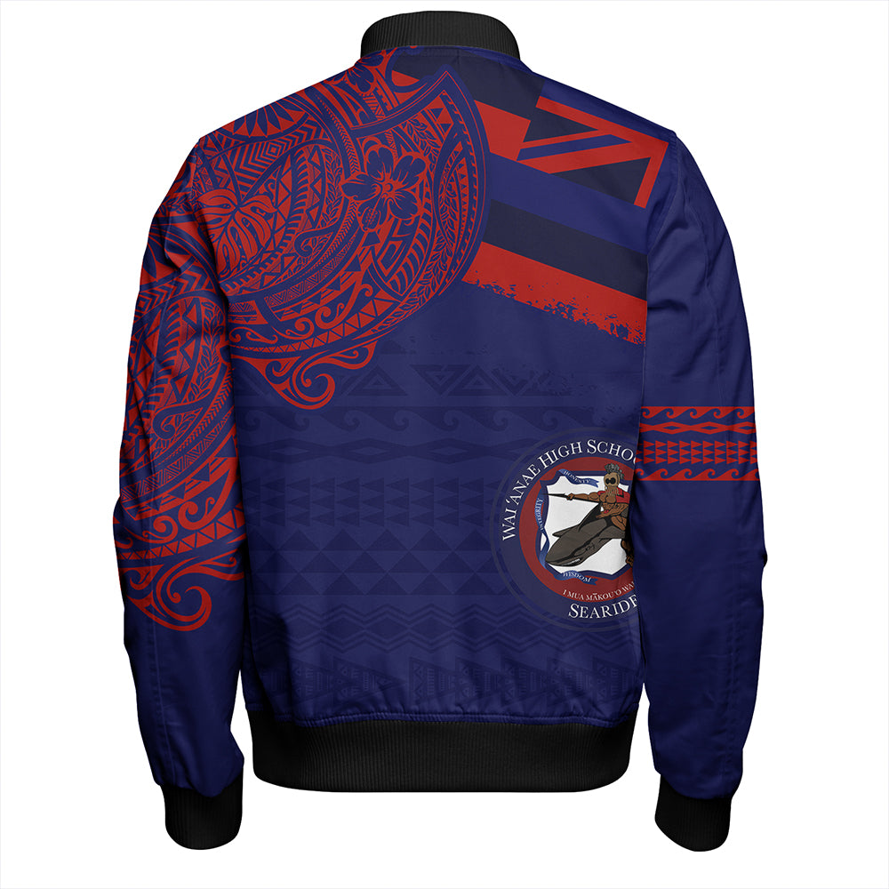 Hawaii Bomber Jacket Waianae High School With Crest Style