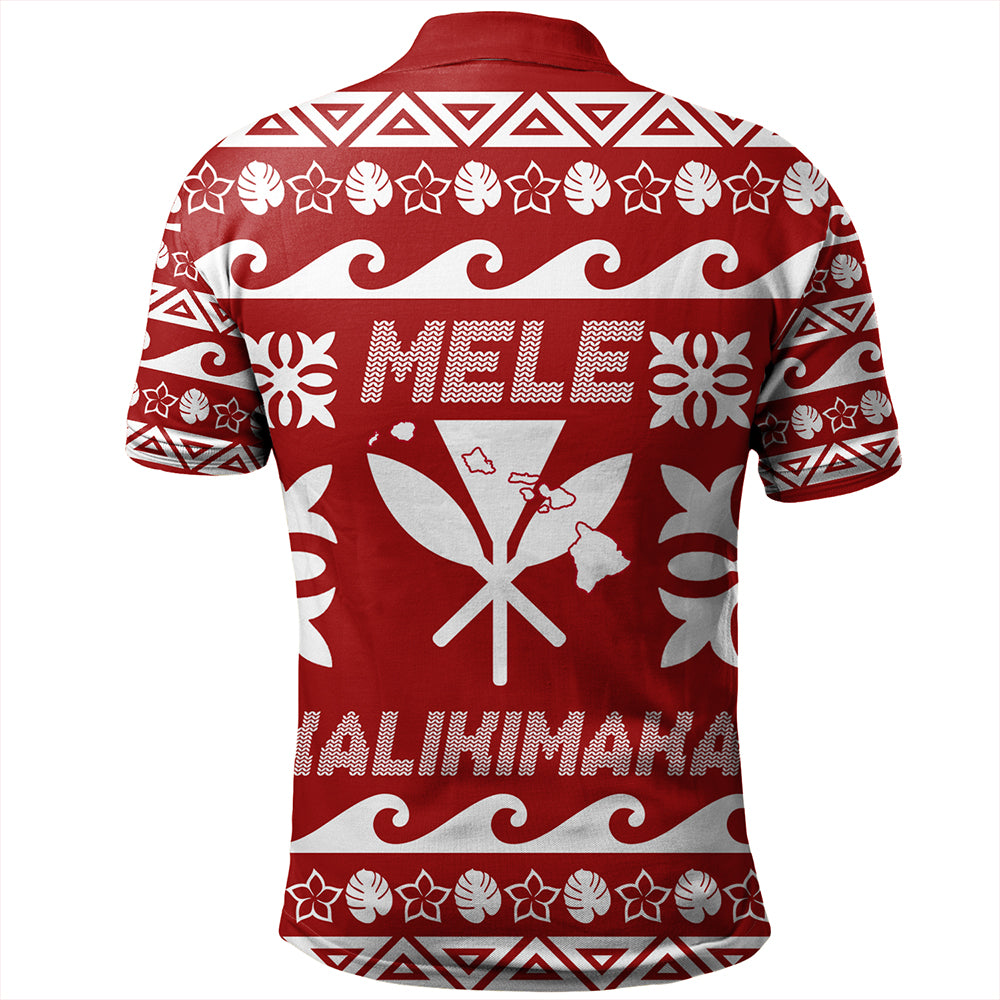 Hawaii Polo Shirt King Native Hawaiian Kakau Pattern Christmas