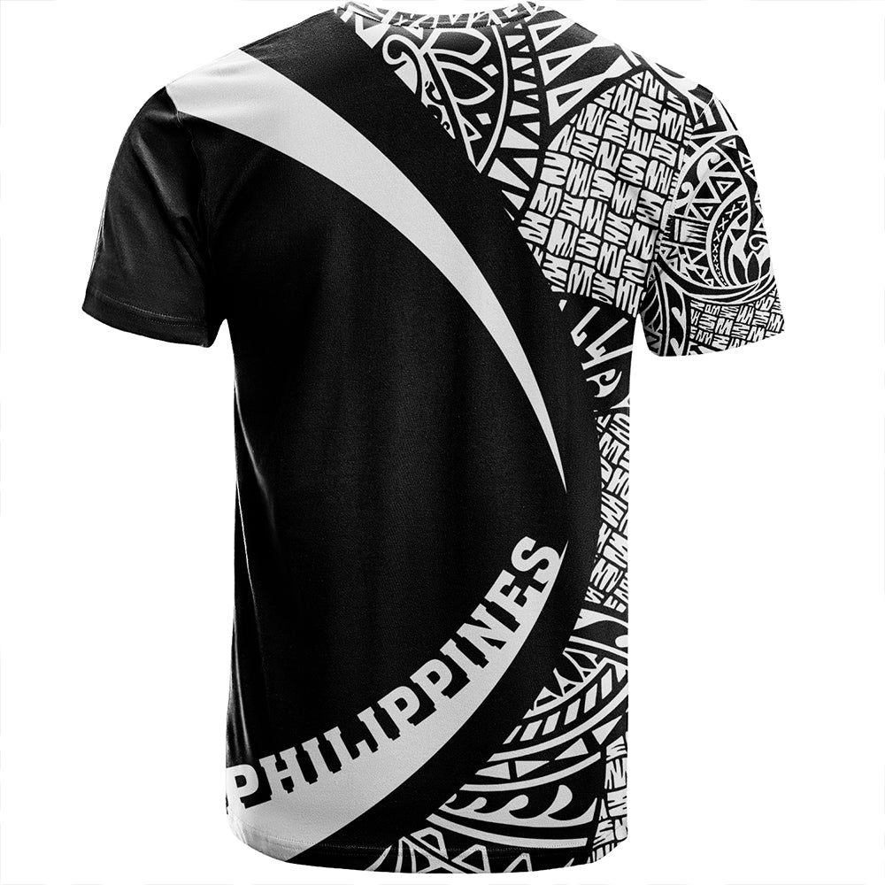 Philippines T-Shirt Coat Of Arm Lauhala White Circle
