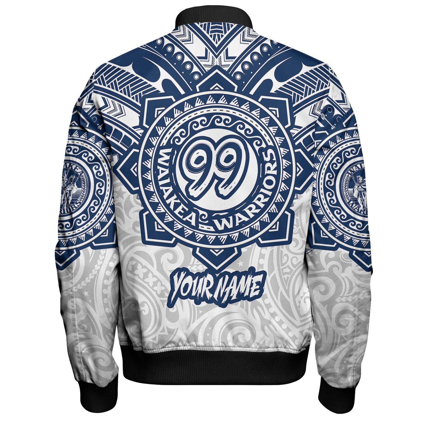 Hawaii Bomber Jacket Custom Waiakea High School Super Waiakea Warriors Tribal Style