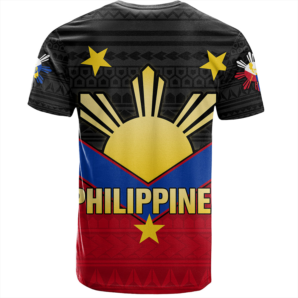 Philippines T-Shirt Custom - Philippines Sun Star Sport Style Polynesian