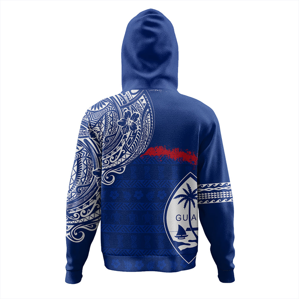 Guam Hoodie Polynesian Flag With Coat Of Arms