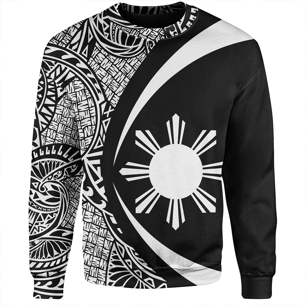 Philippines Sweatshirt Coat Of Arm Lauhala White Circle