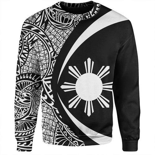 Philippines Sweatshirt Coat Of Arm Lauhala White Circle