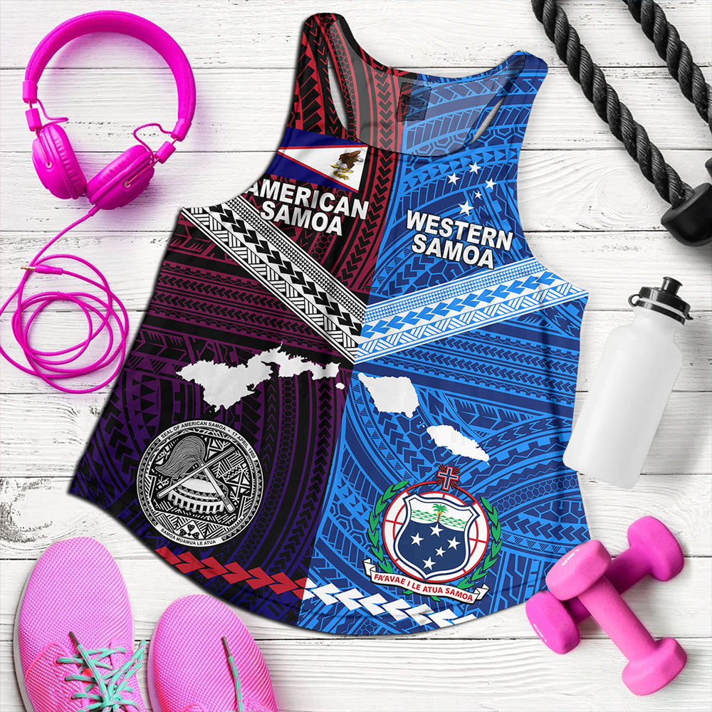 American Samoa And Western Samoa Polynesian Tattoo Together Women Tank