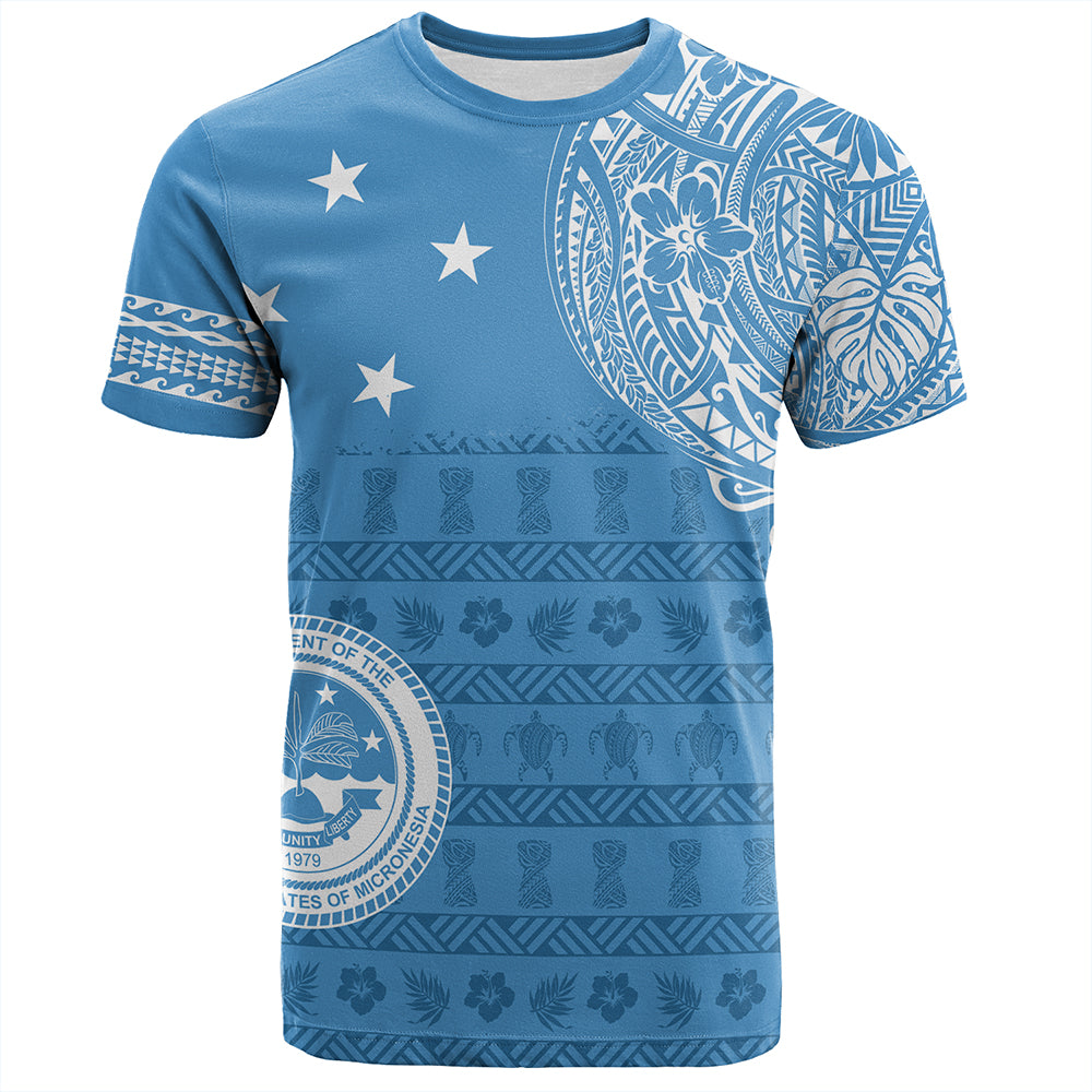 Micronesian T-Shirt Federated States Of Micronesia Flag With Coat Of Arms