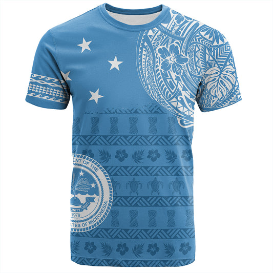 Micronesian T-Shirt Federated States Of Micronesia Flag With Coat Of Arms