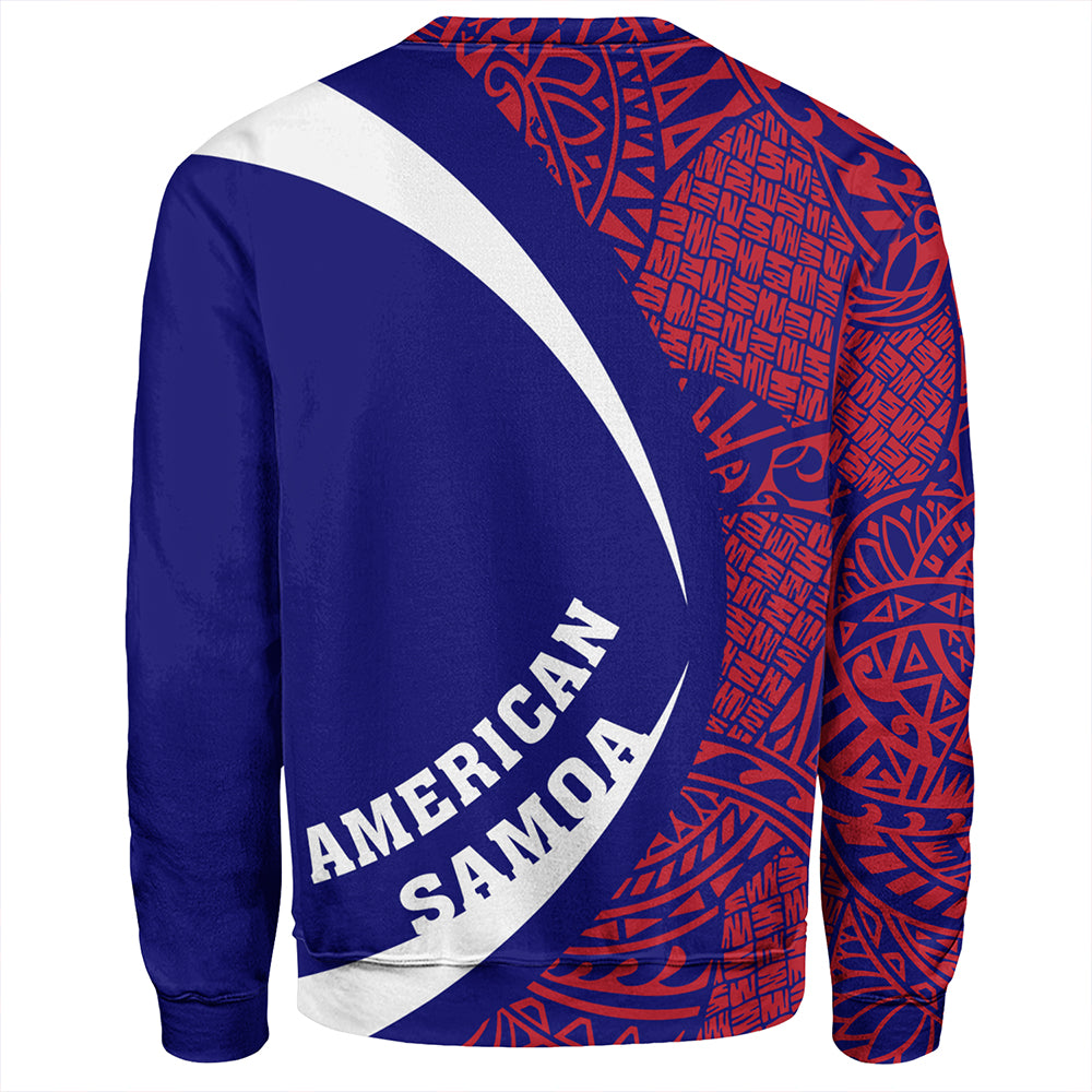 Samoa Sweatshirt American Samoa Coat Of Arm Lauhala Circle