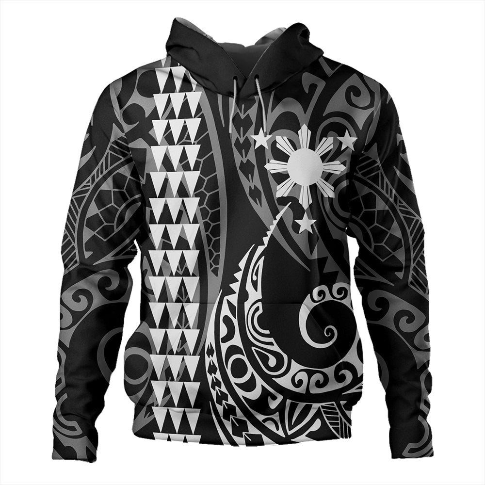 The Philippines Hoodie Sun White Kakau Style