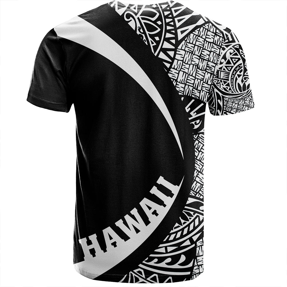Hawaii T-Shirt Kanaka Maoli Hawaiian Map Lauhala White Circle