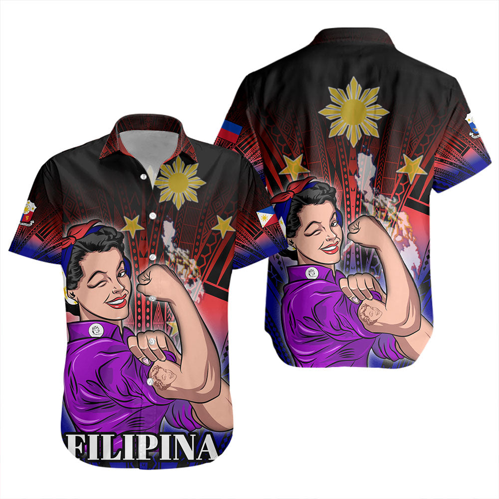 Philippines Filipinos Short Sleeve Shirt Half-Up Style Flag main image 1