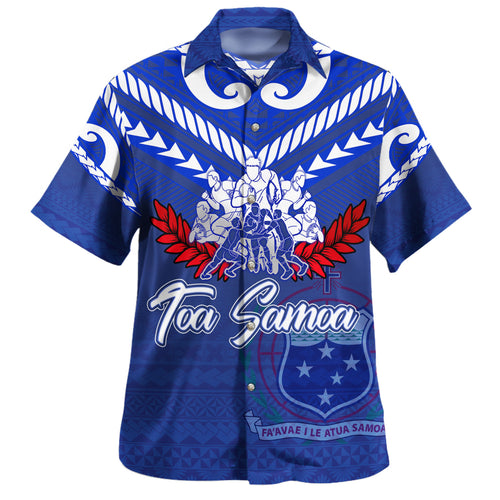 Samoa Custom Personalised Hawaiian Shirt Toa Samoa Tribal Pattern