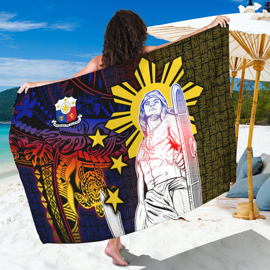 Philippines Filipinos Lapu-lapu Hero With Seal Filipinos Tribal Patterns Sarong