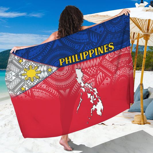 Philippines Filipinos Map And Flag Color Style Sarong