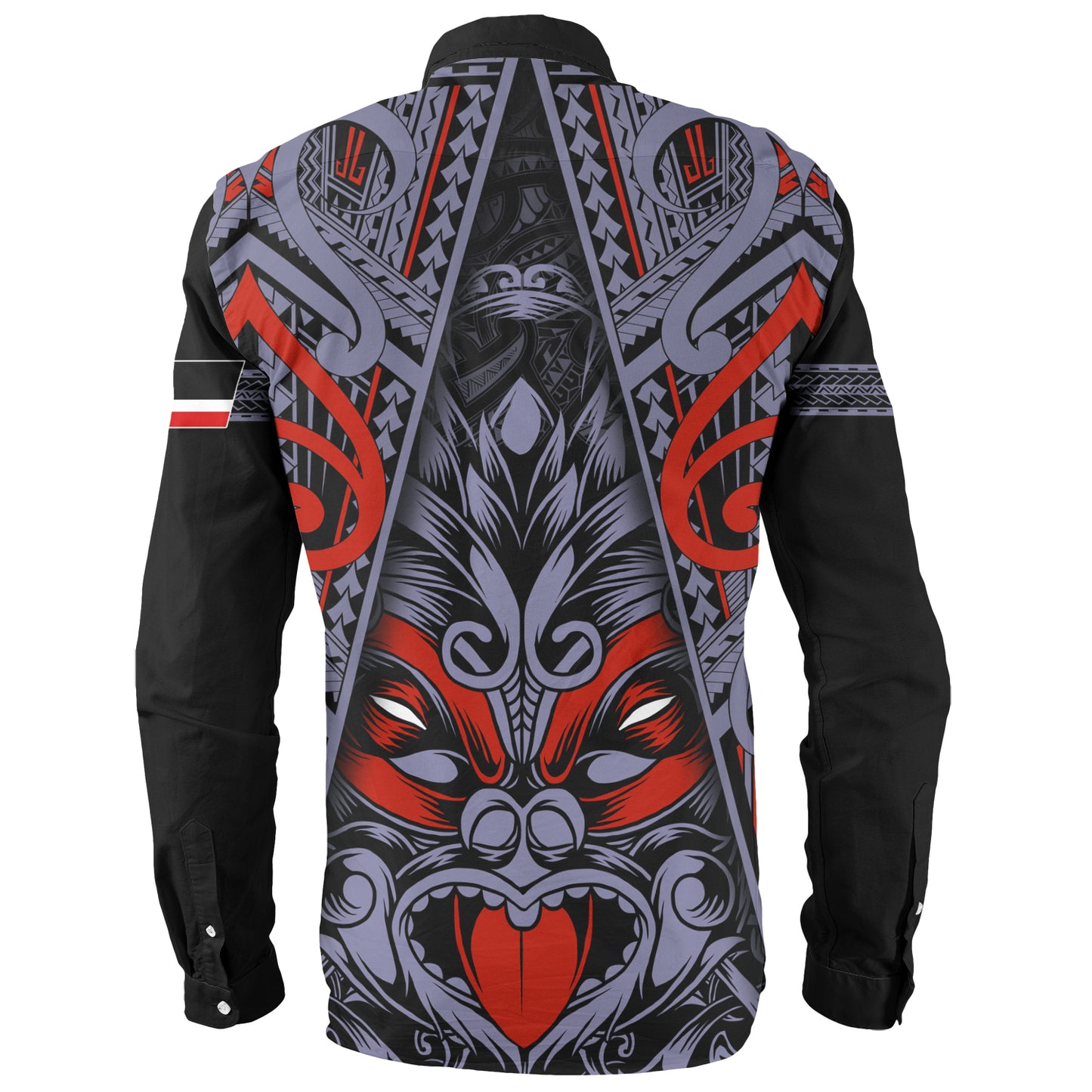 New Zealand Long Sleeve Shirt Tiki Mask Aotearoa Style